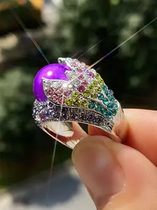 1 PC Romantic Cubic Zirconia Rings & Faux Pearl For Women For Mother's Day Gift Party Jewelry Jewelry Gifts