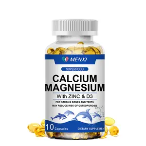Calcium Magnesium Zinc With D3 Capsules - Bone & Muscle Support Formula, 60 Easy-to-Swallow Softgels