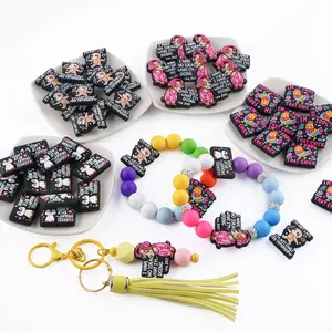 14Pcs Silicone Focal Beads Set, Animals Penguin Sloth Dog Chicken Focal Silicone Beads for Keychain Making,Beaded Pens,DIY Crafts