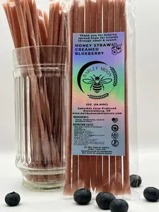 Honey Straws - Creamed Blueberry - Barley Moon Botanicals - Pure Honey, Natural Ingredients