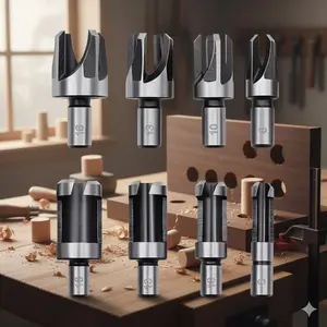 Industrial-Grade Self-Locking Double-Ended Drill Bit Set for Woodworking. High-Carbon Steel Spiral Bits with Dual Cutters, 6/10/13/16mm Anti-Slip Heads. Perfect for Plug Cutting, Dowel Repairs, Fret Inlays, and furniture Restoration.