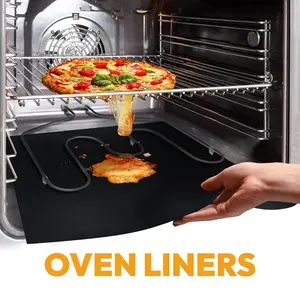 Three-Piece Colorful Box Set, Teflon Glass Fiber Oven Mat, High-Temperature Non-Stick BBQ Pad, Microwave Safe Oven Liner, Bakeware
