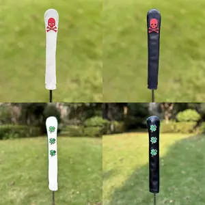 Golf Precision Skull Headcover, PU Leather Material, Waterproof, for Aim Training and Rod Protection