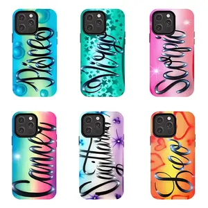 Zodiac Sign Phone Case Phone Case Texture, Protection, Shockproof, Anti-Drop, Anti-Fingerprint For Suitable for iPhone 17161514131211 Pro MaxPlusand Samsung Galaxy S23-25