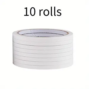 10 Rolls 177.17inch Double Sided Transparent Tape - Strong Adhesive For Office, School, DIY, Scrapbooking, Art, Crafts, Cards, And Gifts