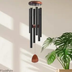 Vintage 6-Tube Aluminum Wind Chimes, Hanging Outdoor Ornament for Camping & Hiking, 3 Colors Available