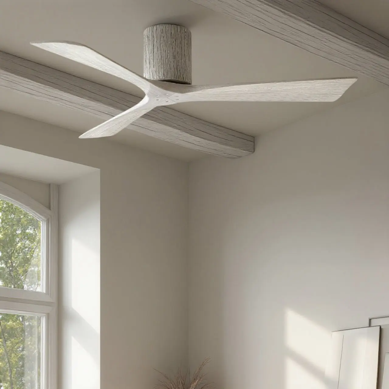 UMC9262 Natural Indoor/Outdoor Ceiling Fan, 10" H x 52" W x 52" D, Barn Wood Tone Finish, Aerwyn Collection