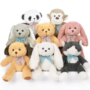 12.5" Adorable Stuffed Animal Plush Toy, Soft Huggable Bear Bunny Monkey Panda Plushie for Kids, Girls, Boys & Plush Lovers