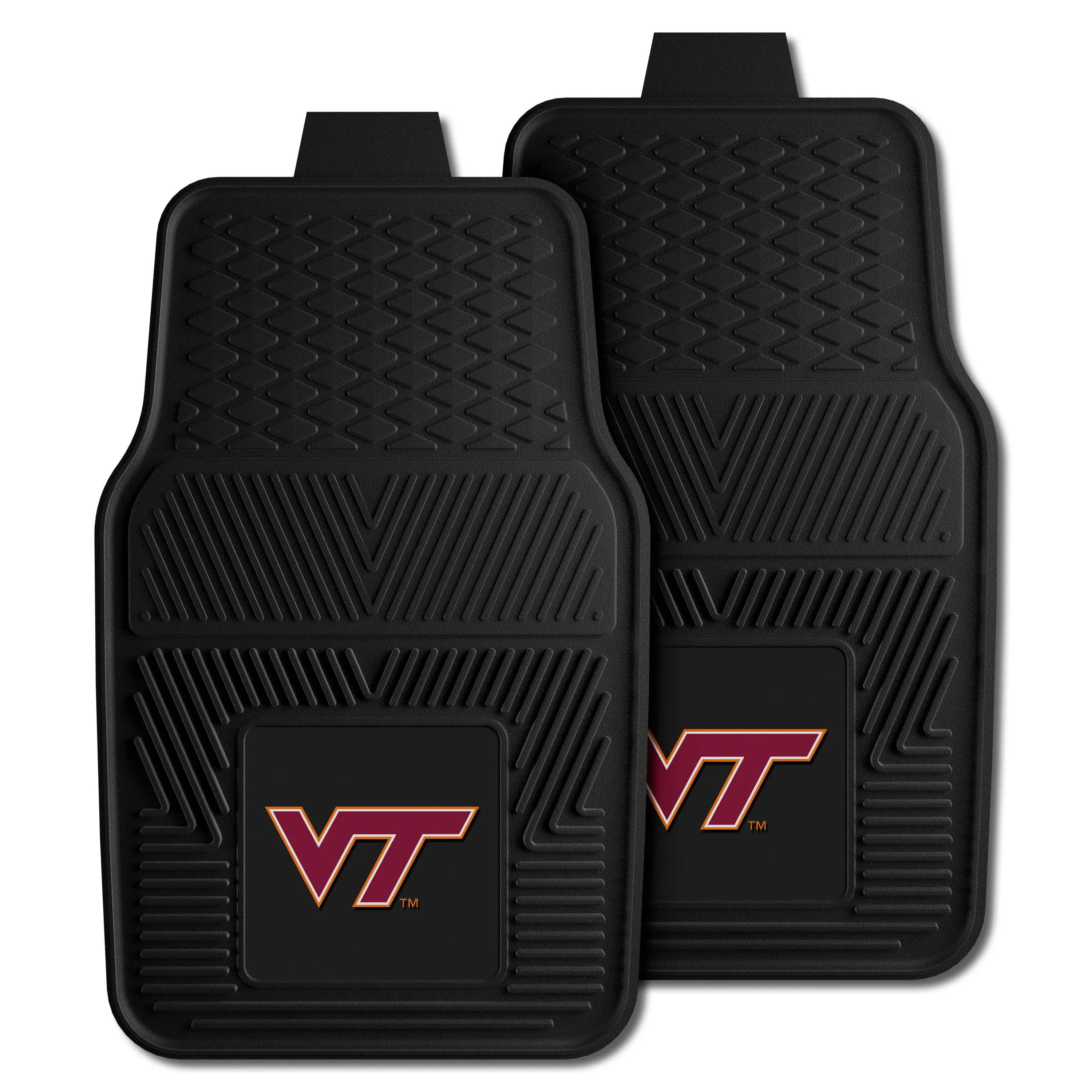College 2-pc Vinyl Car Mat Set