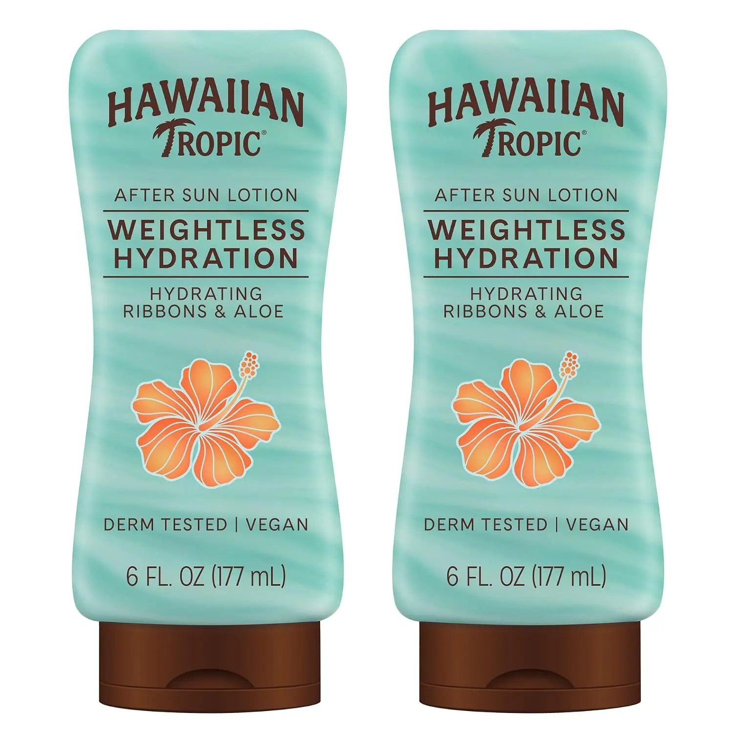 Hawaiian Tropic Weightless Hydration After Sun Lotion, 6 Fl Oz (2 Pack)
