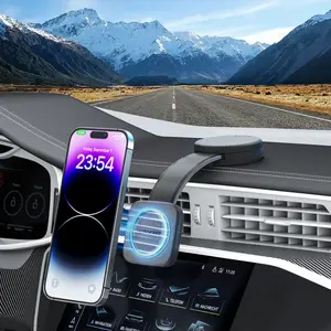 Magnetic Car Phone Holder, Bendable Alloy Arm Car Mount with Vacuum Suction, All-in-one Dessign & 108LBS Strongest Suction & 360° Rotation for All MagSafe Phones iPhone 17 16 15 14 Pro Max