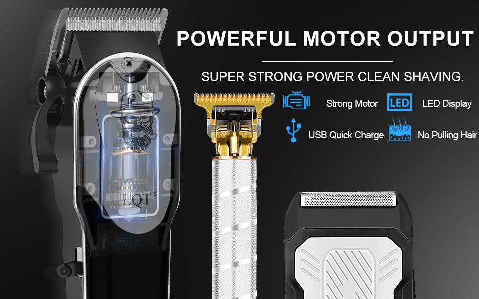 LQT All-In-One Men's Hair Cutting Kit, Cordless Rechargeable Hair Clipper & Detail Trimmer with LCD Screen, Complete Home Barber Set with Full Accessories, Save Money on Barbers for DIY Haircuts, Beard Care & Travel