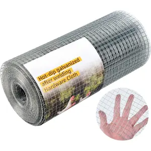 [New Deal] 16inch x 10ft Hardware ClothChicken Wire Fencing 19Ga, Welded Metal Chicken Wire Fence, Poultry Animal Netting Cage Screen