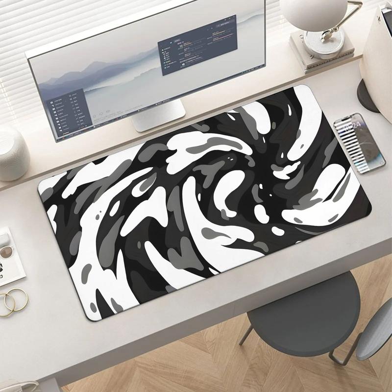 Large Abstract Twisted Swirl Digital Print Mouse Pad for Gaming and Office Use with Enhanced Precision and Stylish Design