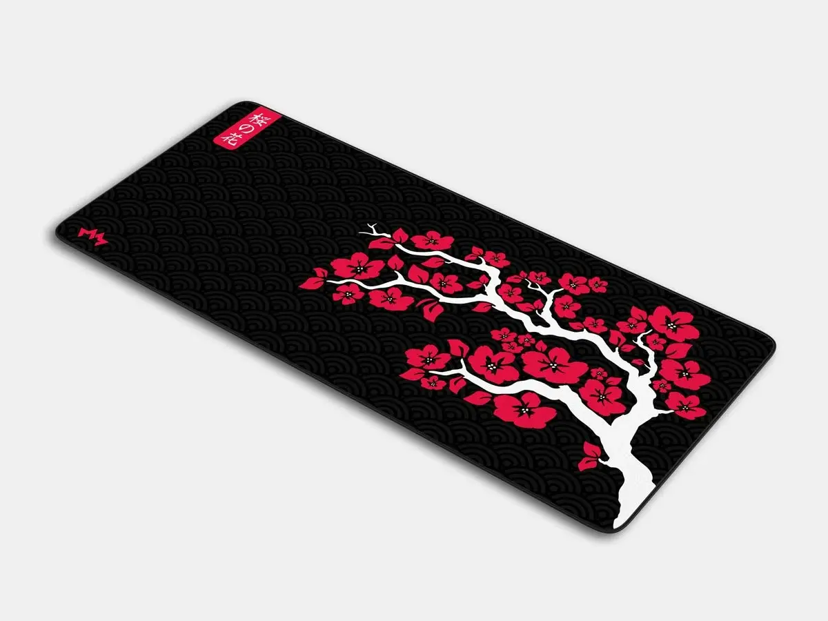 Mouse Mods Black and Red Sakura XXL Deskpad