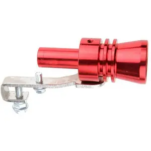 Red, Car Turbo Whistle Exhaust Muffler Pipe, XL Roar Sound Maker, Universal Vehicle Accessories