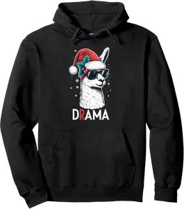Drama Llama Funny Christmas Pullover Hoodie - Williamze Shop 39B0DMTVNJP7