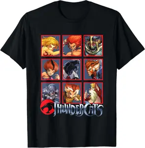 Thundercats Vintage Box Art Graphic Tee | Bring The Thunder Retro Anime Streetwear Shirt | 80s Cartoon Pop Culture Unisex Viral TikTok Outfit | Aesthetic Nostalgia Tee