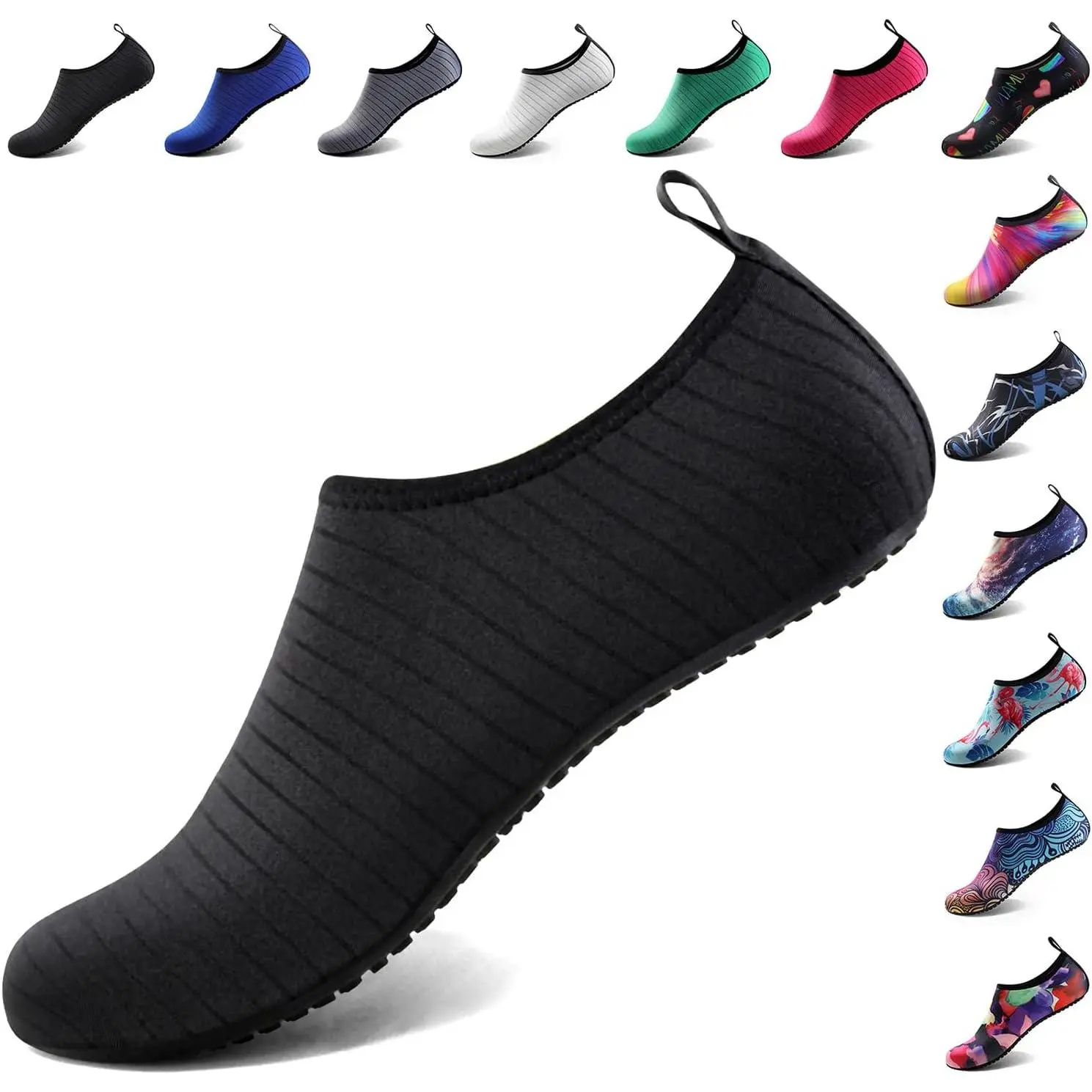 Patterned Quick-Dry Water Shoes for Adults & Youth, Barefoot-Style Footwear for Beach, Pool & Yoga, Swim