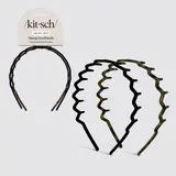 Zig Zag Headband 2pc - Black & Tort
