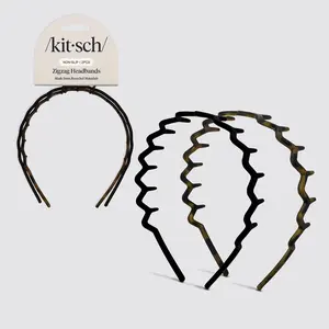Zig Zag Headband 2pc - Black & Tort