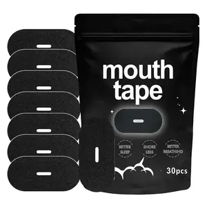 Mouth Tape Pack of 30/60/90 for 1/2/3 Month, Hypoallergenic Adhesive, Mild Tape, Sports Accessories, Black super breathable promotes restful Sleep