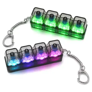 Fingertip Toy LED Keyboard Keychain Stress Relief Tool,mess toys， Fun Pendant for Boys Girls Adults Children, Stress relief keychain, Valentine's Day Present