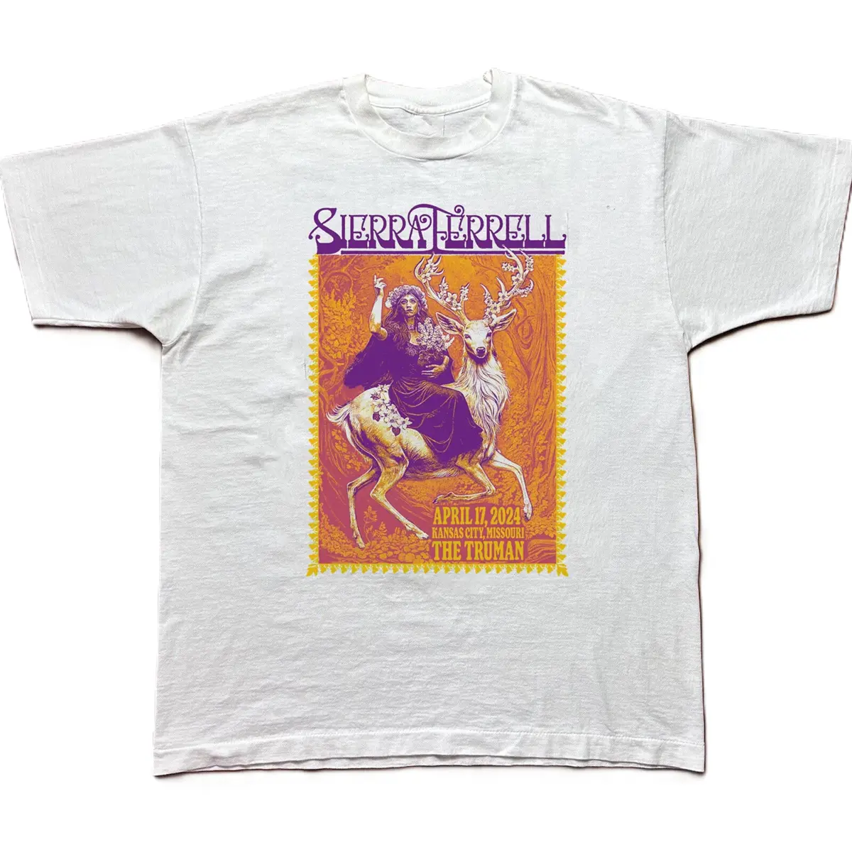 Sierra Ferrell Gift For Friends White T-shirt, Unisex Cotton One Side T-Shirt Fabric Menswear