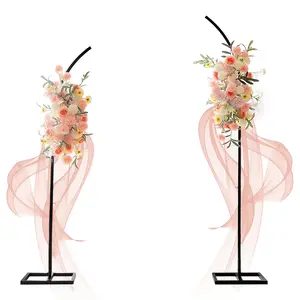 2pcs Metal Half-Fold Wedding Arch Bracket Set, Star & Arch Frames for Ceremony, Birthday Party & Celebration Background Decor (Home & Garden Decor Supplies)