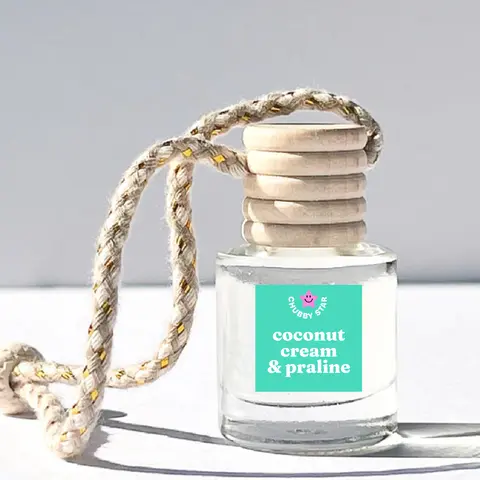 Coconut Cream Praline Scented Car Freshener Diffuser - Long-Lasting Hanging Oil Diffuser, Portable Clip Deodorizer for Car Interiors, Hanging Oil Diffuser Car Fragrance, Portable Clip Car Fragrance