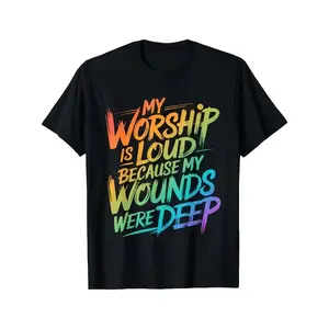 My Prayer Is Filled with Deep Reverence, Because My Are Profound. Comfortable T-Shirts, Printed Pattern Shirts, All-Season T-Shirts, Suitable for Daily Outdoor Activities