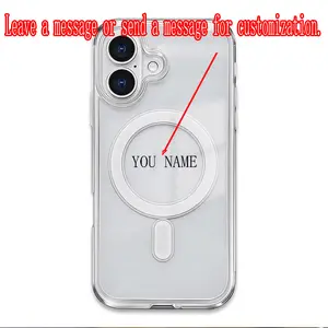 Transparent Magnetic Phone Case Personalized Customization DIY Name Letters Custom Phone Case Compatible with iPhone Samsung Custom Transparent Magnetic Gift Protective Cover Perfect Gift for Family Friends and Loved Ones