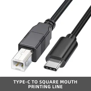 USB C Printer Cable 6ft Type C to USB B, High-Speed Scanner Cord for Macbook Pro Laptop Hp Canon Dell Samsung Epson Brother Usbc Midi Cable