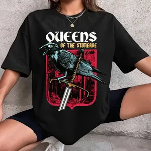 QOTSA T-Shirt – Queens of the Stone Age Band Graphic Tee 2025 Trend tm1110 Casual Print