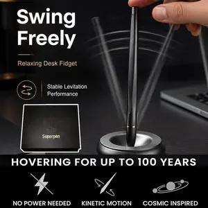 Levitating Floating Pen with Magnetic Base,Floating Pen with Box, Executive Desk Decor,Convenient and Stylish Design, Swing Freely Not Fall Fidget,  stable levitation performance, Personalized Pens,Premium Hover Pen for Managers,Colleagues,Business Gifts
