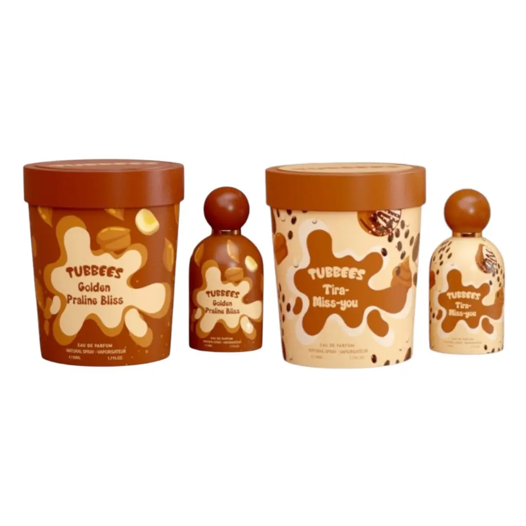 GRANDEUR Tubbees Tira-Miss-You + Golden Praline Bliss Multi-Pack EDP, 1.7 fl oz Unisex Wear Fragrance with Caramel-Rich, Indulgent Sweet Notes