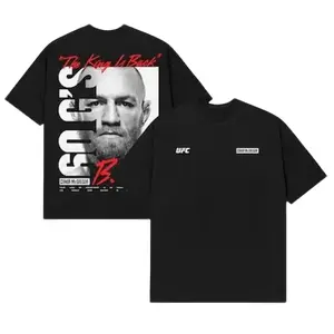 Conor McGregor "The King Is Back" UFC 329 Graphic Tee|#3 The Notorious Vintage MMA Fighter T-Shirt, UFC Champion Fan Merch, McGregor Comeback Streetwear Shirt, Oversized Unisex Combat Sports Apparel, Retro Fight Night Graphic Tee for MMA Fans