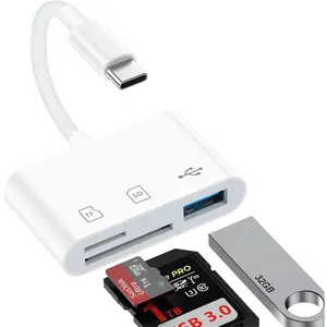 USB C SD Card Reader, Type C Memory Card Reader for Samsung Galaxy S26 S25 Ultra S25 S24, High Speed 3.0 USB C to Micro SD/TF Card Reader Adapter for iPhone 17 16e 16 15 Pro Max Digital Camera Android