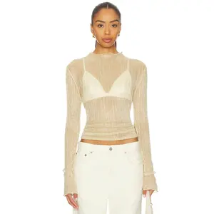 Lovers and Friends Edie Top in Gold Metallic