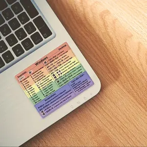 Keyboard Reference Shortcut Sticker, Colorful Shortcut Stickers, Laptop Sticker for Windows System, Label Keyboard Durable Adhesive Stickers, Office Computer Accessories, for Windows Compatibility Laptop, Self Adhesive Stickers