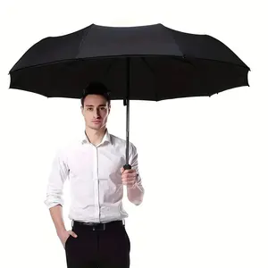 Extra large windproof umbrella: heavy 12 ribs reinforcement, manual opening and closing, portable travel design, lightweight handle.Suitable for golf, business, and outdoor activities.Minimalist design, hiking, rain specific umbrella