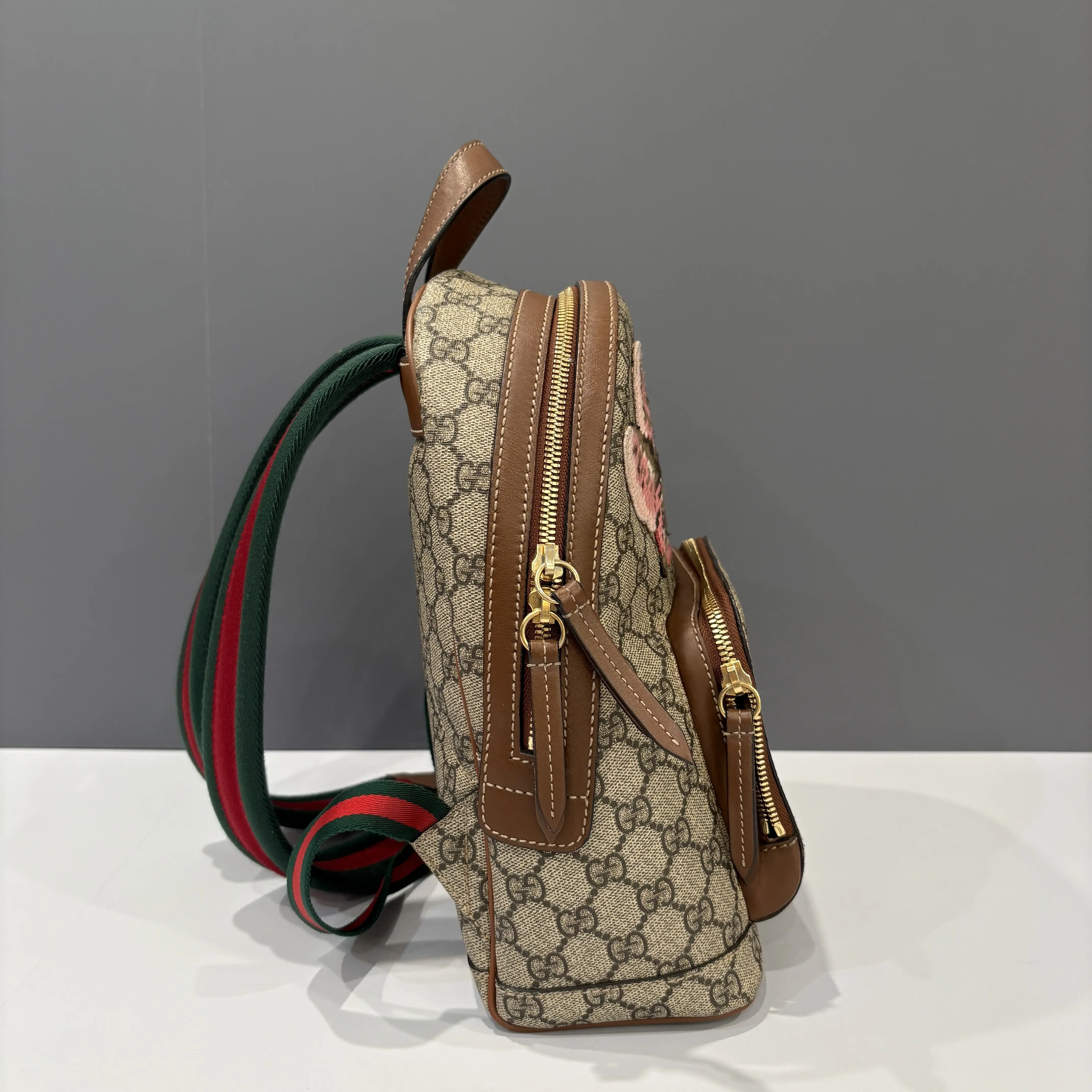 Pre-owned GUCCI Leather Backpacks Backpack GG Monogram Brown  display picture 2