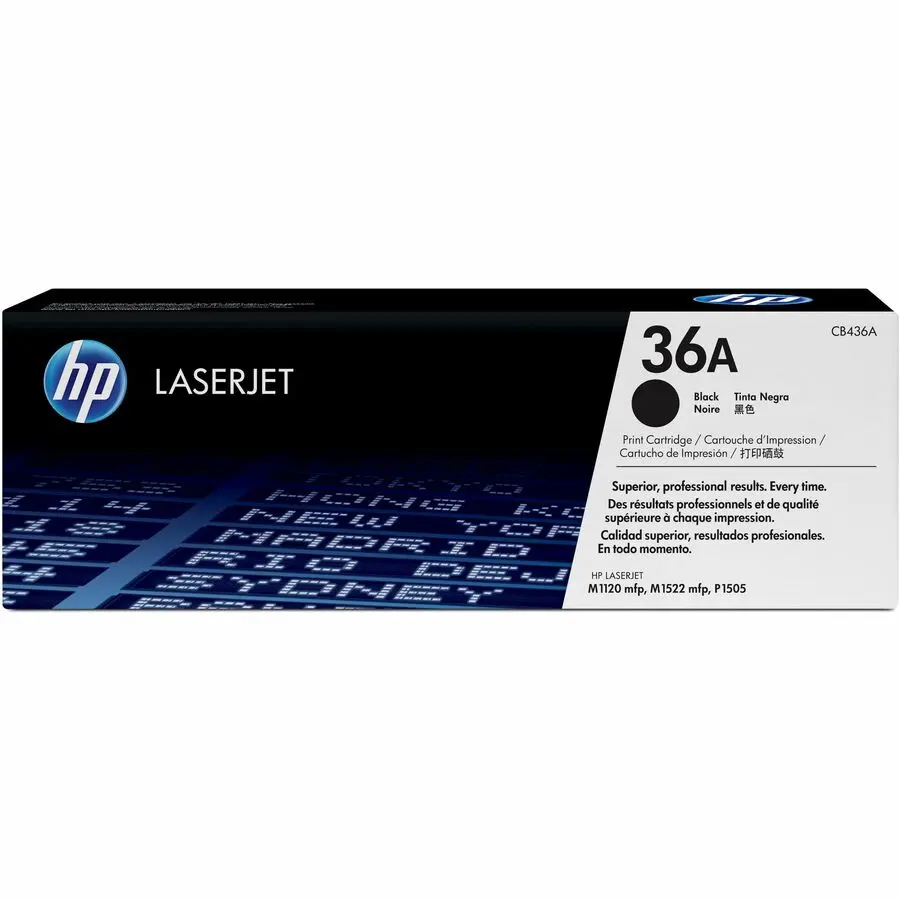 HP 36A Black Original LaserJet Toner Cartridge CB436A