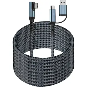 VR Link Cable 20FT Compatible for Oculus Quest 2, USB 3.2 Type C to C 5Gbps High Speed Data Transfer & Fast Charging Cord Compatible for Virtual Reality Headset and PC Gaming