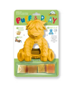 Yak Puff and Play Dog Toy Interactive Enrichment Treat Dispensing Dog Toy Yak Puff and Play Dog Toy Interactive Enrichment Treat Dispensing Dog Toy