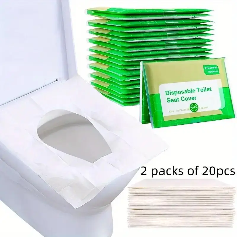 Disposable Toilet Seat Cover, 20pcs/set Portable Disposable Toilet Seat Cover, for Home & Hotel, Summer Gift, Toilet Supplies, Fall Decor