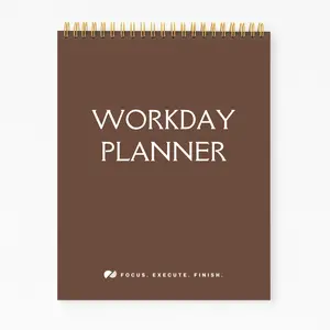 Workday Planner Notepad 65 Sheets 7x9 Focus Execute Finish Daily Schedule Organizer Time Blocking To Do List Productivity Journal