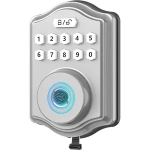 Fingerprint Door Lock, Keyless Entry Door Lock with Code, Voice Guidance  Keypad Deadbolt  Locks for Front Door, Anti-Peeping Password, Auto Lock, Easy to Install,