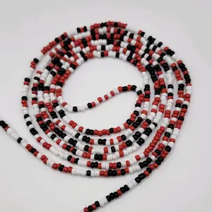 Blaze Waist Beads - Red, White, and Black Beads for Women's Fashion