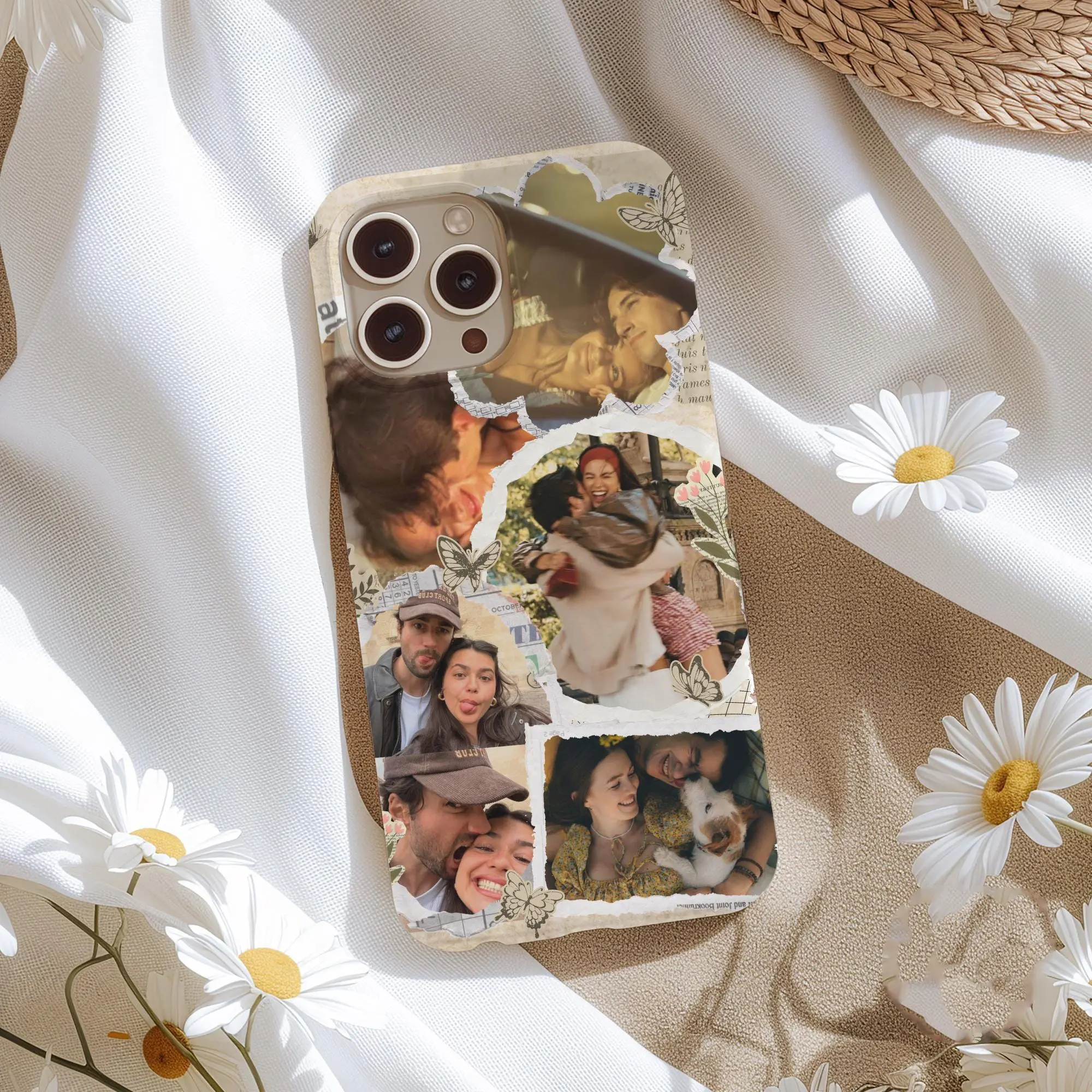 Personalized Custom Picture Collage phone case, Custom phone case with Photo, Photo collage iPhone, Customizable Phone cover Couples Photos
